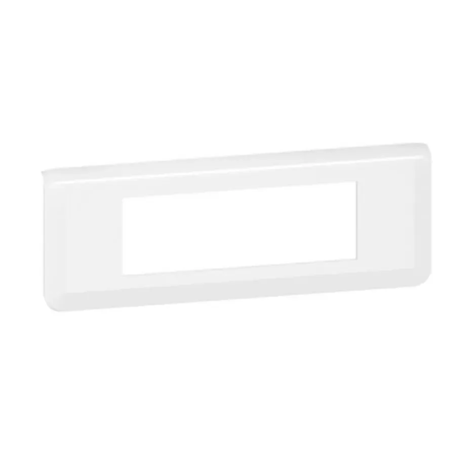 Plaque de finition Mosaic — 1 rangée × 6 modules — blanc