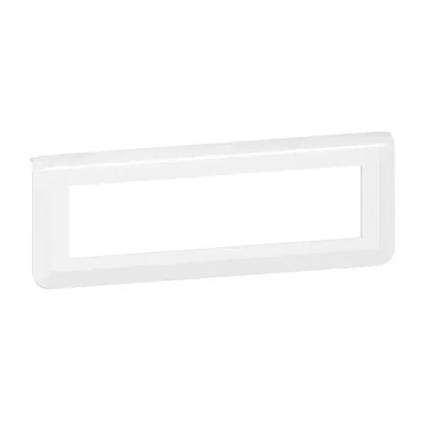 Plaque de finition Mosaic — 1 rangée × 8 modules — blanc