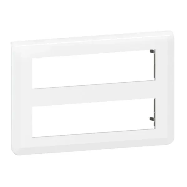 Plaque de finition — 2 rangées × 8 modules — blanc — image 1