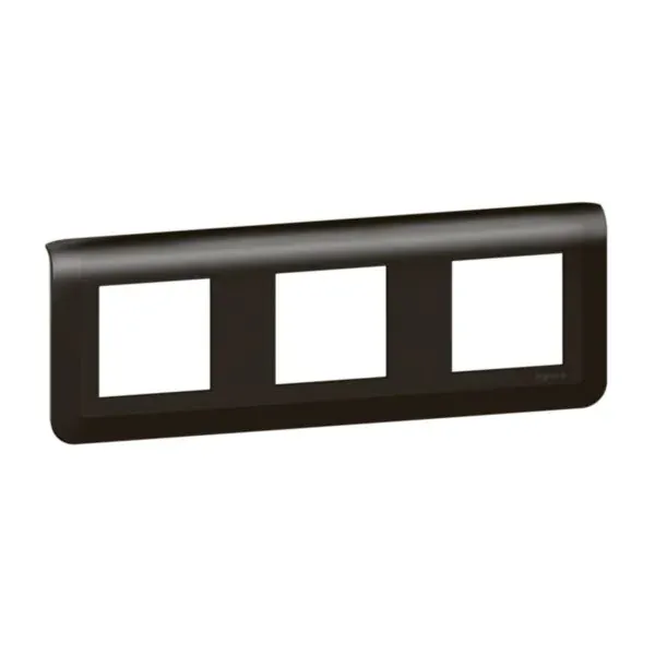Plaque de finition — 3 rangées × 2 modules — noir mat — image 1