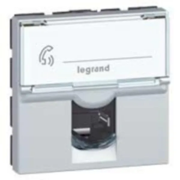 Prise RJ45 Cat6A STP — 2 modules — aluminium — image 1
