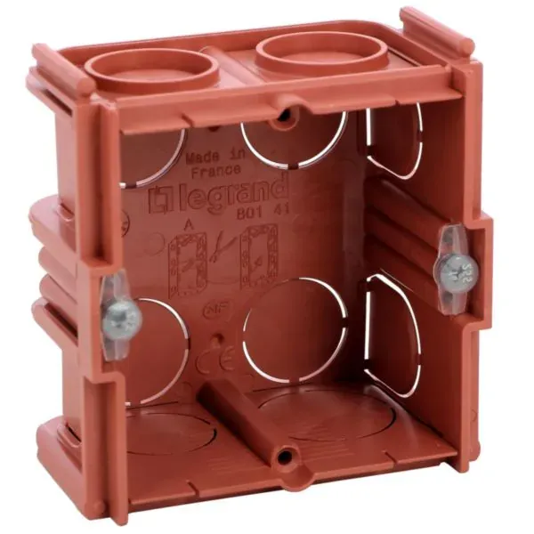 Boîte maçonnerie 1 poste — 71×71×40 mm — IP20-IK04