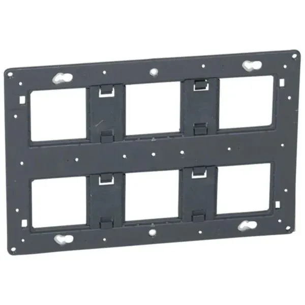 Support universel — 2 rangées × 6 modules / 2 rangées × 3 postes — Batibox — image 1