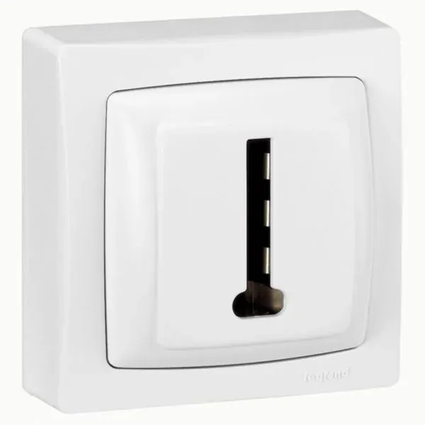 Prise téléphonique 8 contacts en saillie — blanc — image 1