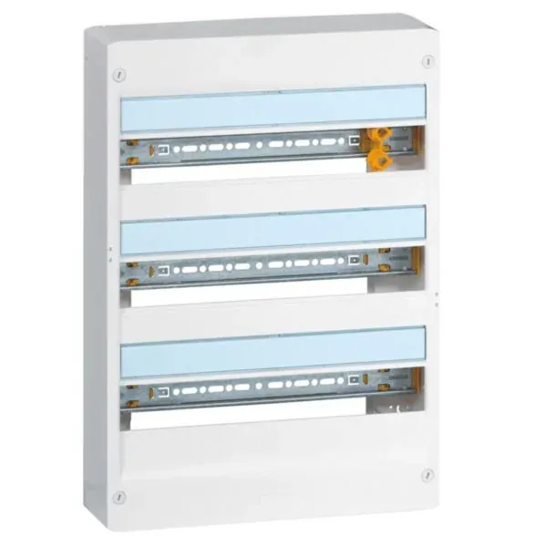 Coffret Drivia — 3 rangées × 18 modules — IP30/IK05 — blanc RAL9003