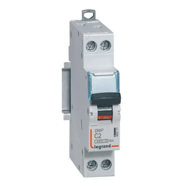 DNX³ 4500 — Disjoncteur 1P+N 2A 6 kA
