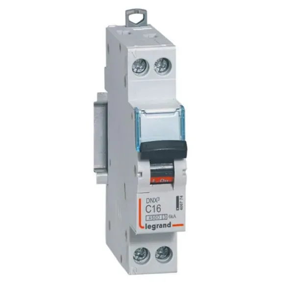 DNX³ 4500 — Disjoncteur 1P+N 16A 6 kA