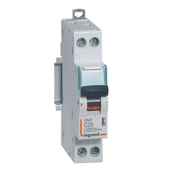 DNX³ 4500 — Disjoncteur 1P+N 25A 6 kA