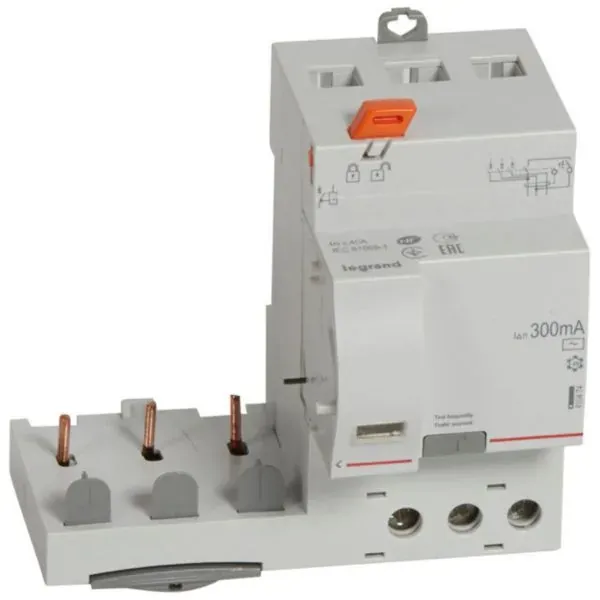 Bloc différentiel adaptable DX³ — type AC — 3P 40 A 300 mA — image 1