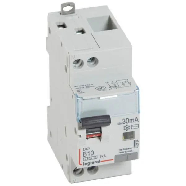 DX³ 4500 — Disjoncteur différentiel 1P+N 10 A courbe B 30 mA type AC 6 kA — image 1