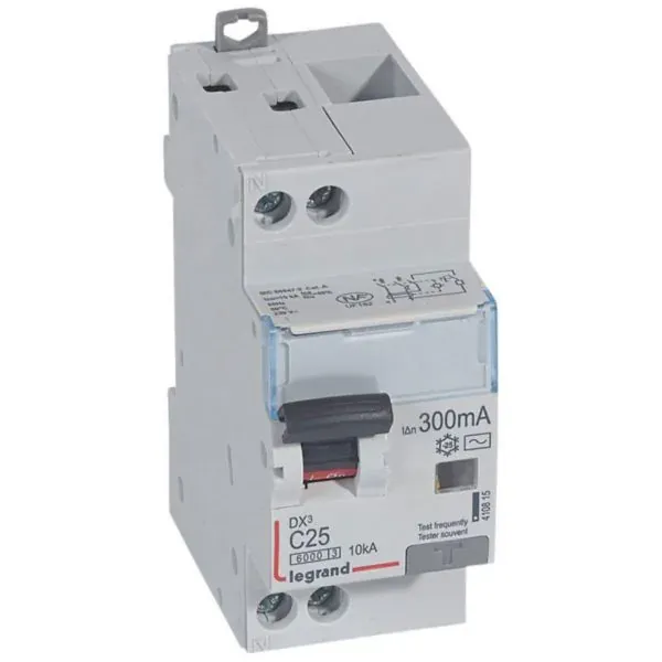 Disjoncteur différentiel DX³ 6000 — 1P+N 25 A courbe C type AC — 10 kA — image 1