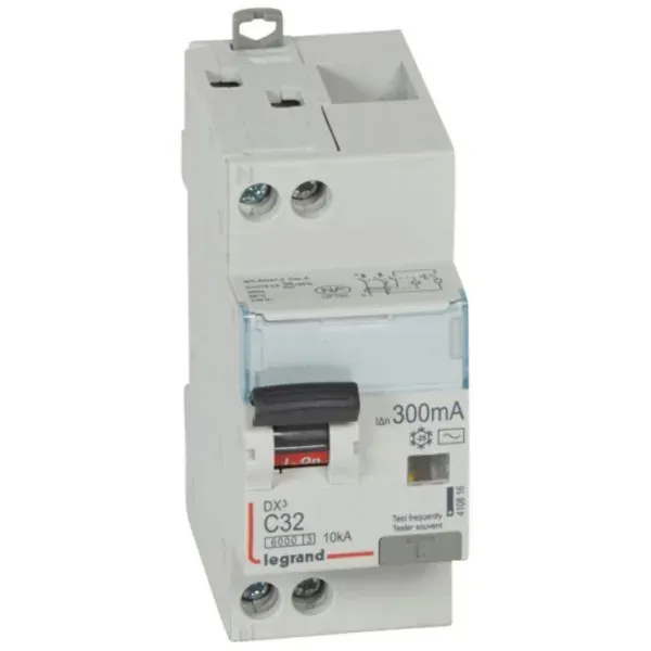 Disjoncteur différentiel 1P+N 32 A courbe C — type AC 300 mA — 10 kA — image 1