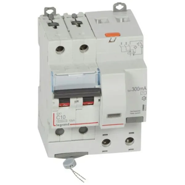 Disjoncteur différentiel DX³ 6000 — 2P 10 A courbe C type AC 300 mA — 10 kA — image 1