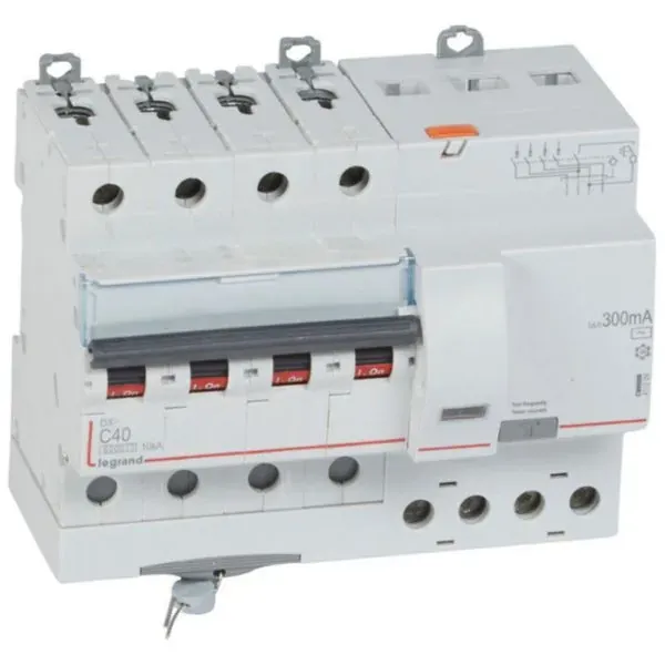 DX³ 6000 — Disjoncteur différentiel 4P 40 A AC 300 mA — 10 kA — 7 modules — image 1