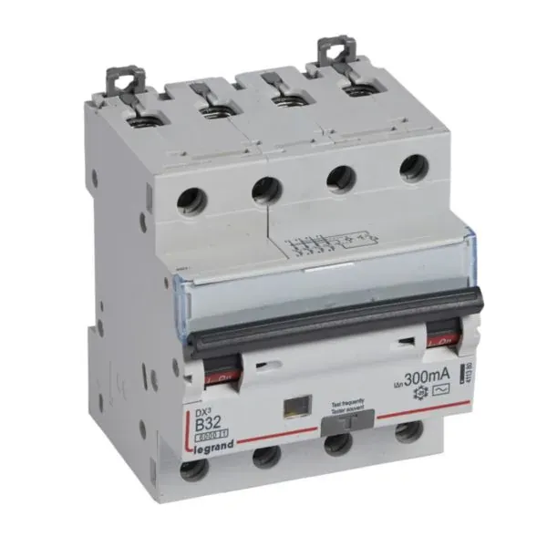 DX³ 6000 — Disjoncteur différentiel monobloc 4P 32 A type AC 300 mA courbe B — 4 modules — image 1