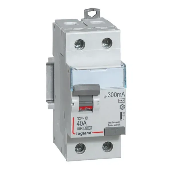 DX³ — Interrupteur différentiel 2P 40 A type AC — 2 modules