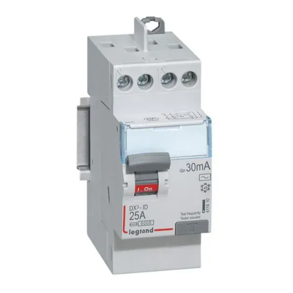 DX³ — Interrupteur différentiel 2P 25 A 30 mA type AC — 2 modules — image 1