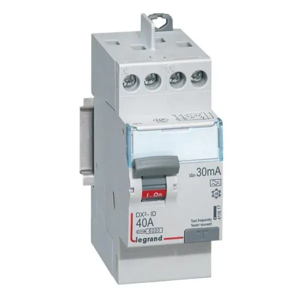 DX³ — Interrupteur différentiel 2P 40 A 30 mA type A — 2 modules — image 1