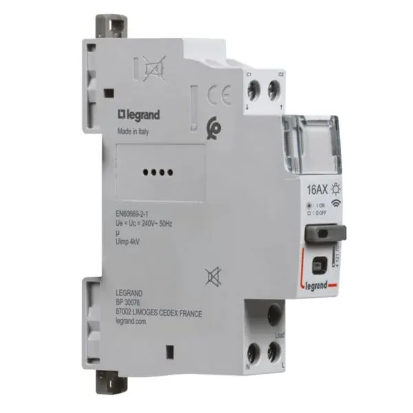 Télérupteur connecté — 1P 16 A — 1 rangée × 1 module