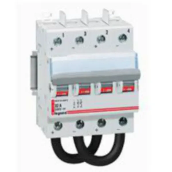 Interrupteur-sectionneur 2P 25 A — 800 V DC — 1 rangée × 4 modules — image 1