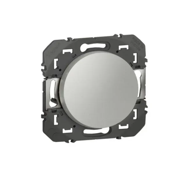 Poussoir simple — 6 A 250 V~ — finition alu Dooxie