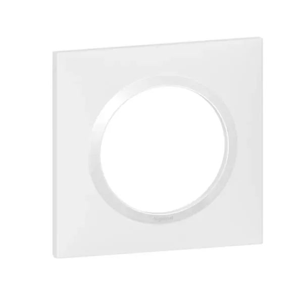 Plaque de finition carrée — 1 poste — Dooxie — blanc