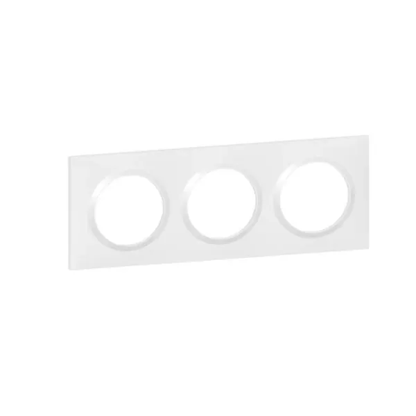 Plaque de finition Dooxie — 3 postes — blanc