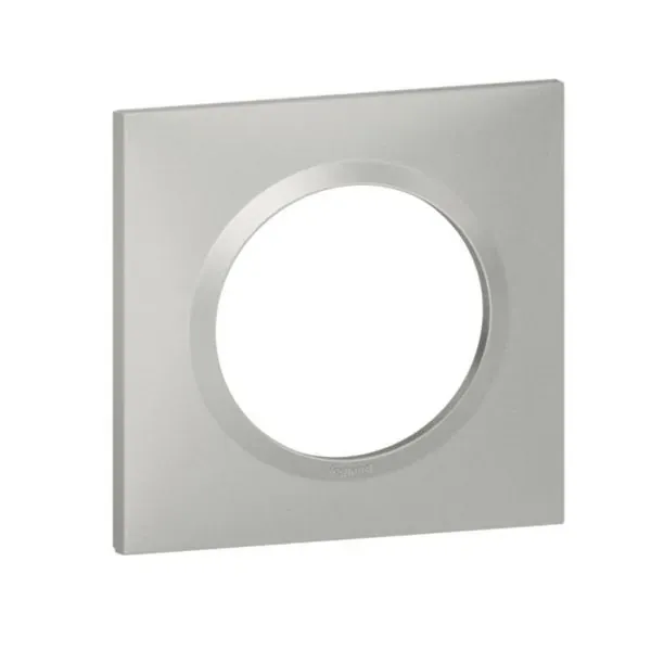 Plaque de finition carrée 1 poste — finition alu — Dooxie
