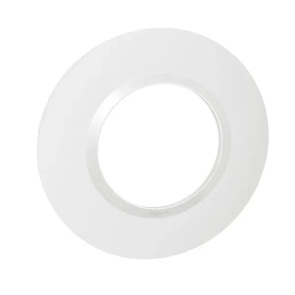 Plaque ronde 1 poste — finition blanc