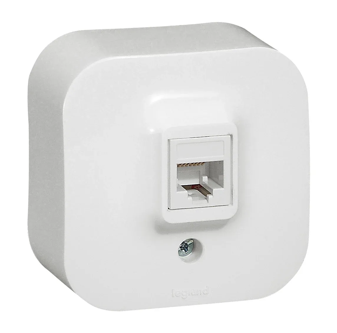 Prise RJ45 — Cat5e UTP — saillie — IP2X — blanc — image 1