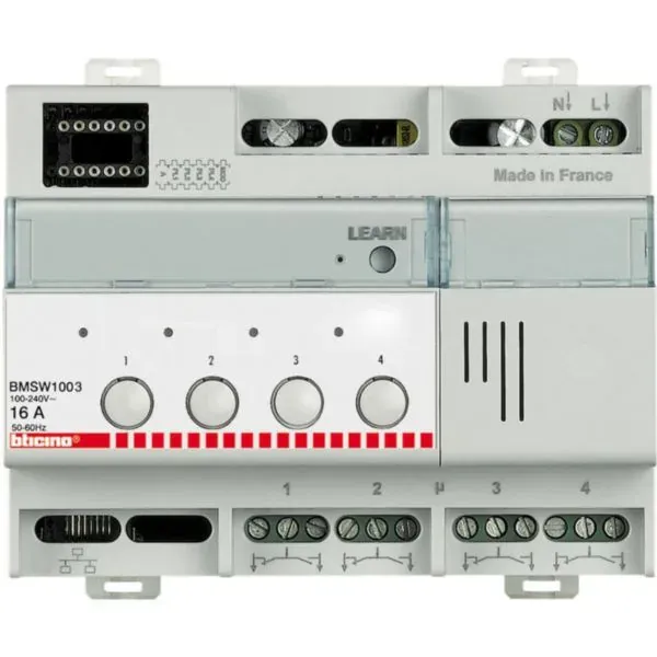 Actionneur ON/OFF — 4 relais 16 A — 6 modules DIN — image 1