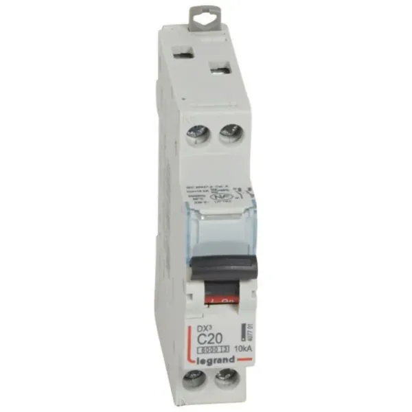 Disjoncteur DX³ 6000 — 1P+N 20 A courbe C — 1 module — image 1