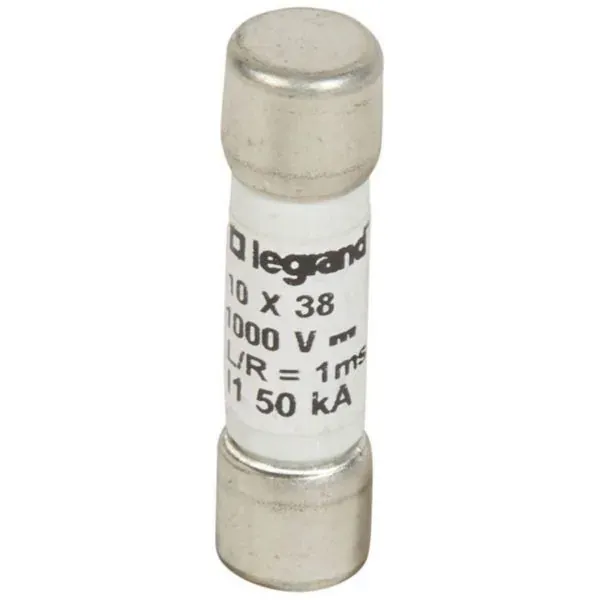 Fusible cylindrique 10×38 mm — 1000 V — 10 A — courbe GPV — image 1