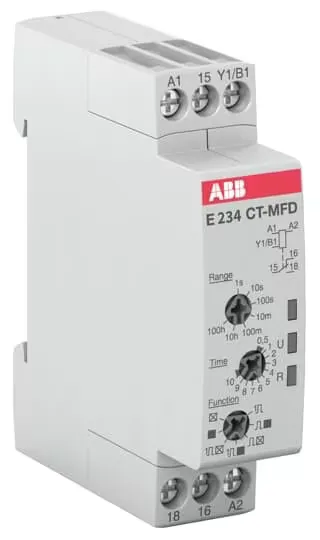 Relais temporisé multifonction — CT-D — 7 fonctions — 24–240 V AC / 24–48 V DC — IP20 — image 1