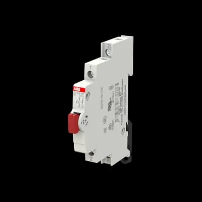 Bouton-poussoir modulaire 1 O + 1 F — 16 A / 250 V — rouge — demi-module — image 1