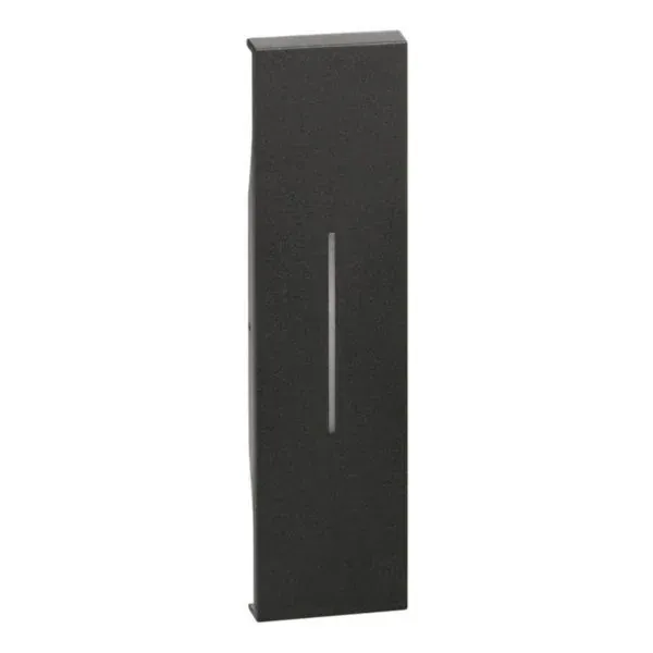Enjoliveur commande d'éclairage — 1 rangée × 1 module — noir mat — image 1