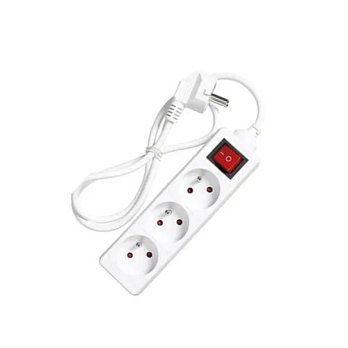 Multiprise 3 prises 2P+T 16 A avec interrupteur — câble 1 m — image 1