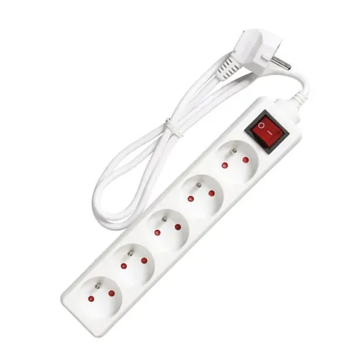 Multiprise 5 prises 2P+T 16 A avec interrupteur — câble 1 m — image 1