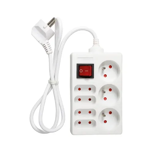 Multiprise combinée 3×16 A + 4×6 A avec interrupteur — câble 1 m — image 1