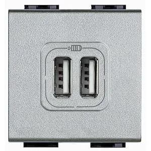 Chargeur 2×USB Type-A 3 A 5 V — 2 modules — image 1