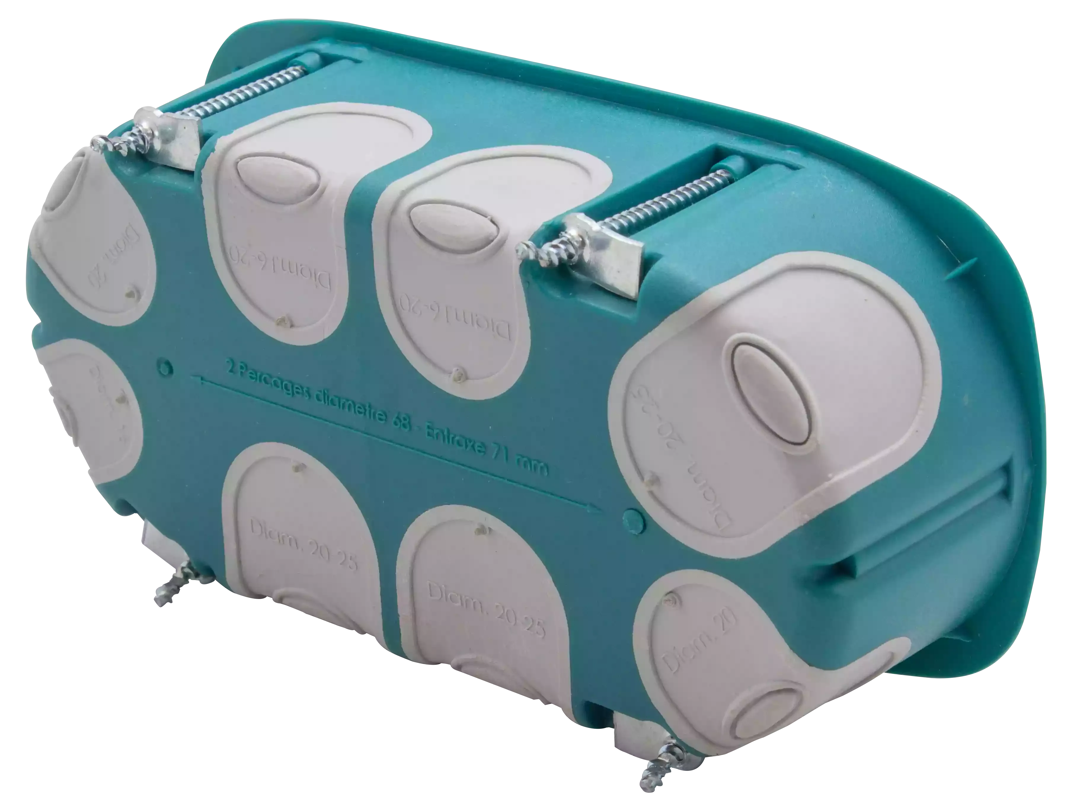 Boîte d’encastrement multi‑matériaux 2 postes Ø 68 mm P40 — image 1