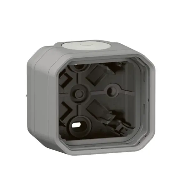 Boîtier saillie 1 poste — IP55 — gris Plexo