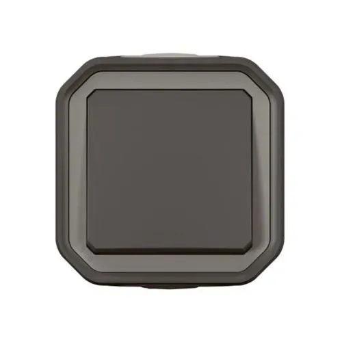 Poussoir NO saillie — IP55 IK08 — Anthracite (Plexo)