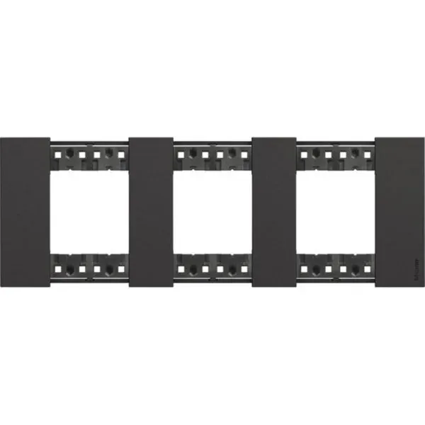 Plaque 3 rangées × 2 modules — noir — Living Now — image 1