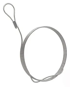 Câblette de suspension acier Ø2 mm — boucle + stop-câble — 5 m — sachet ×5 — image 1