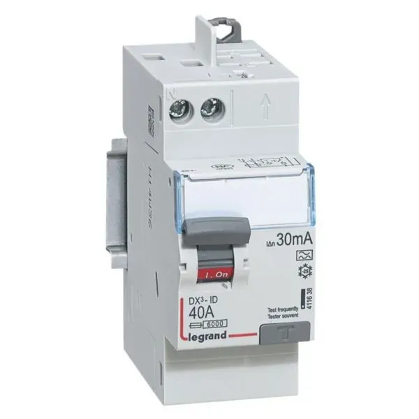 Interrupteur différentiel 2P 40 A 30 mA Type A — bornes automatiques