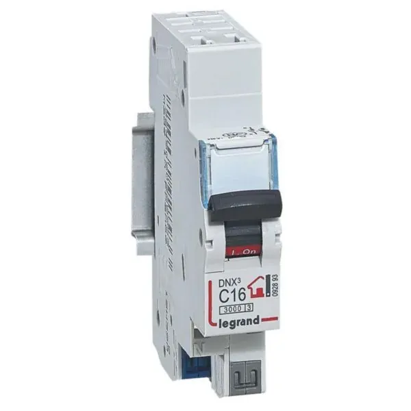 Disjoncteur modulaire 1P+N 16 A 3 kA — bornes automatiques