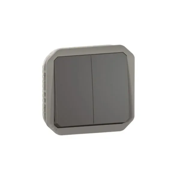 Double va‑et‑vient 10 AX IP55 — à composer — anthracite — image 1