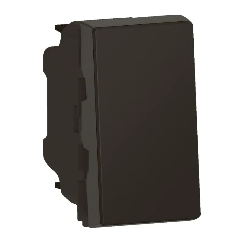 Interrupteur va-et-vient — 10AX 250V — 1 module — noir mat — image 1