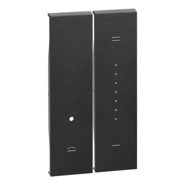 Enjoliveur variateur — 1 rangée × 2 modules — noir mat Living Now — image 1